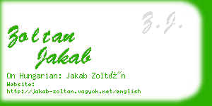 zoltan jakab business card